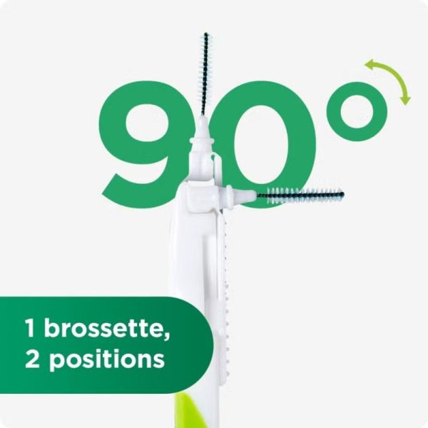 GUM Bi-Direction Brossette Interdentaire Taille 2 0.9 mm 6 unités - Hygiène bucco-dentaire quotidienne