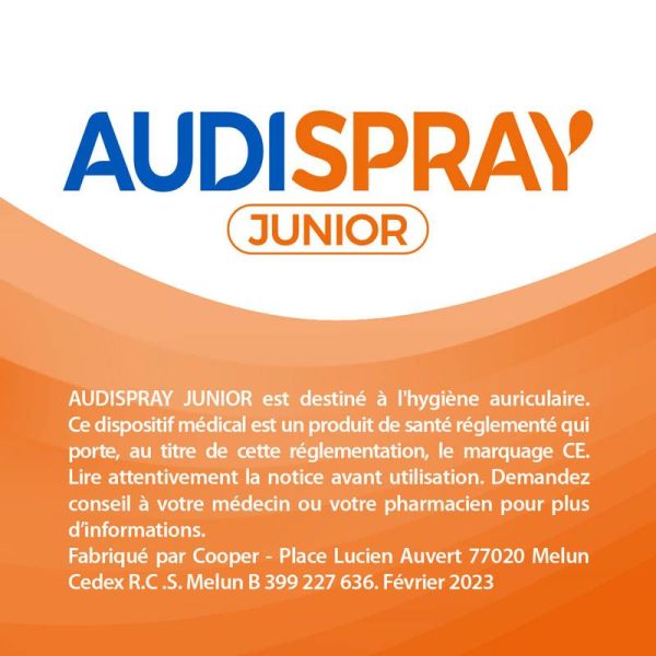 Audispray Junior 25ml - Hygiène auriculaire pour enfants, prévention des bouchons de cérumen