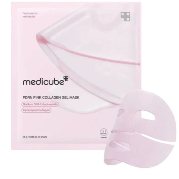 Medicube Pink Collagen Gel Mask - 4 masques - Hydrate intensément, raffermit et illumine le teint