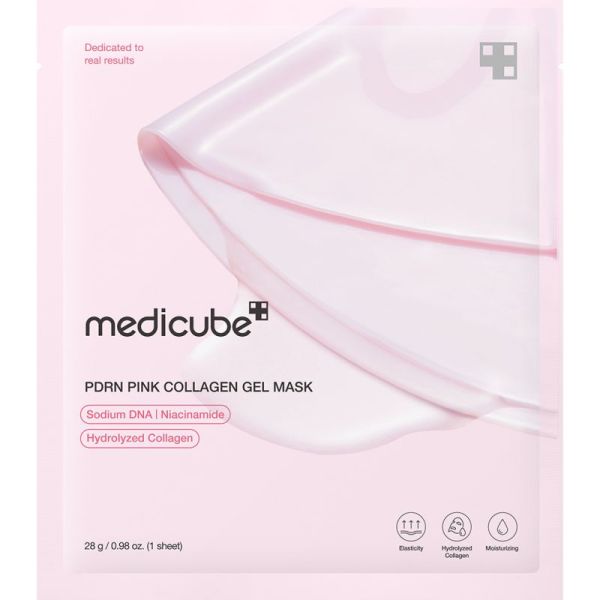 Medicube Pink Collagen Gel Mask - 4 masques - Hydrate intensément, raffermit et illumine le teint