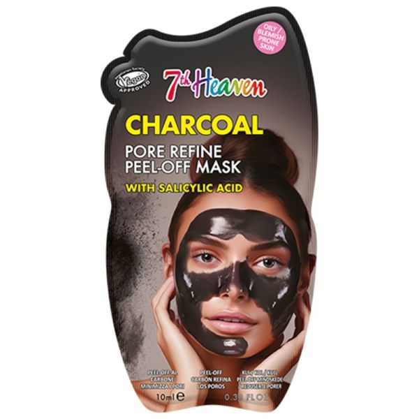 7th Heaven Masque Peel-off au Charbon et Acide Salicylique 1 Masque – Affine les pores et purifie la peau