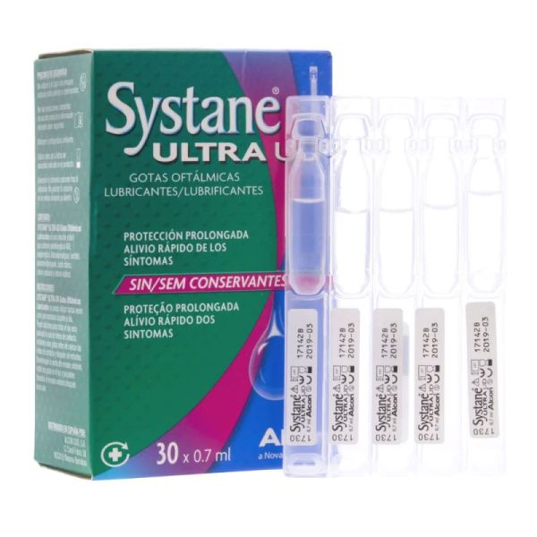 Alcon Systane Ultra UD Gouttes Oculaires Lubrifiantes 30x0,7