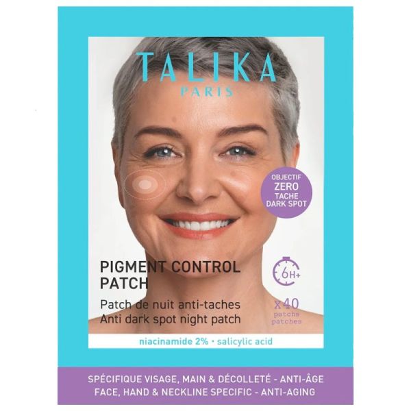 Talika Pigment Control Patch - 40 patchs - Patch de nuit anti-taches brunes pour un teint unifié et lumineux