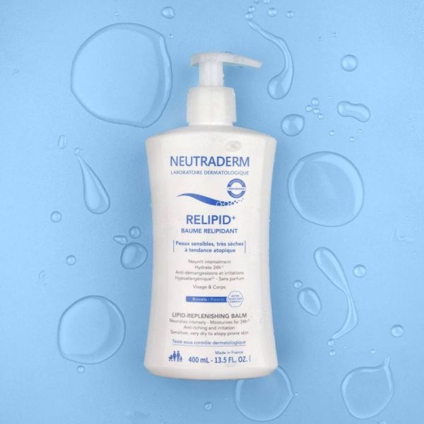 Neutraderm Relipid+ Baume Relipidant 400ml - Peaux sensibles, très sèches à tendance atopique