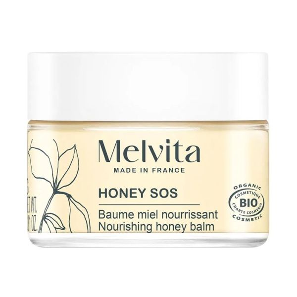 Melvita Honey SOS Baume Nourrissant Miel Bio Lèvres, Visage & Corps - 9g