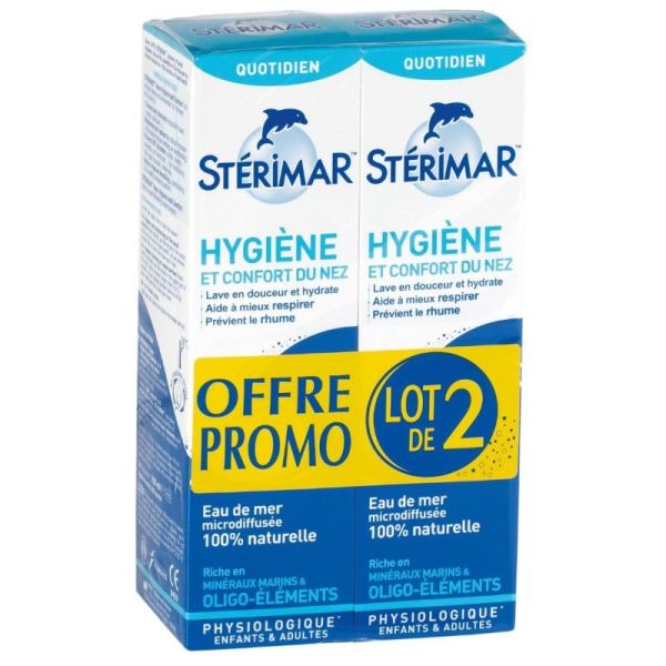 Stérimar Spray Nasal Hygiène & Confort du Nez - Lot de 2 x 100ml