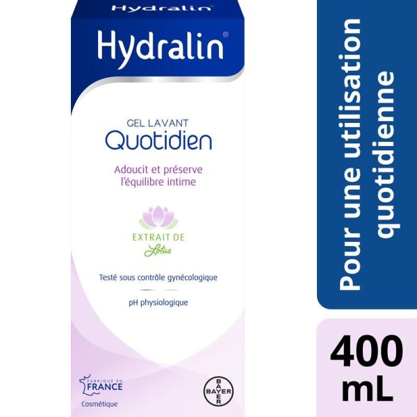 Hydralin Quotidien Gel Lavant - 400 ml - Hygiène Intime Douceur et Protection Journalière