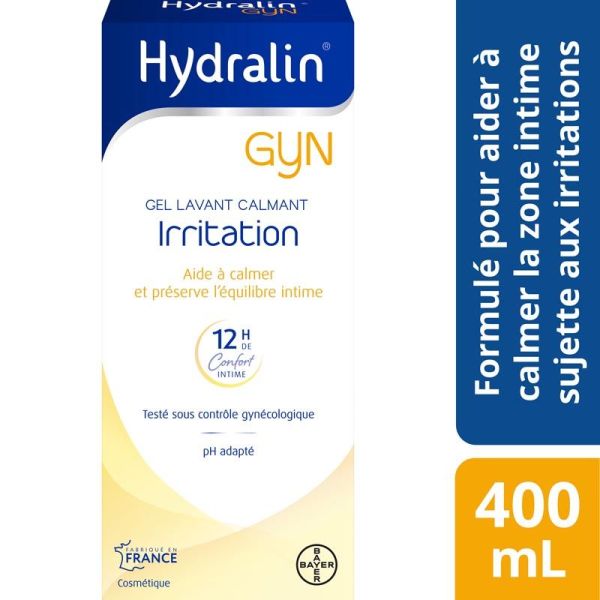 Hydralin Gyn Gel Lavant Calmant Irritation - 400 ml - Hygiène Intime en Cas d'Irritations