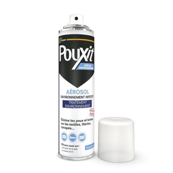 Pouxit Spécial Environnement - 250ml - Traitement anti-poux pour les surfaces et textiles