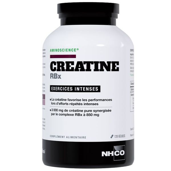 NHCO Créatine RBX - Favorise les Performances Physiques Intenses - 120 Gélules