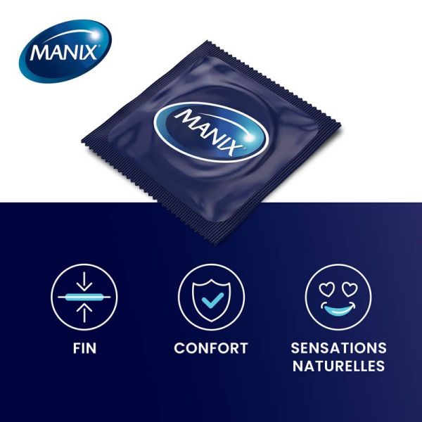 Manix Pure Easy Fit Préservatifs Protection et Confort - 44 préservatifs - Confort optimal