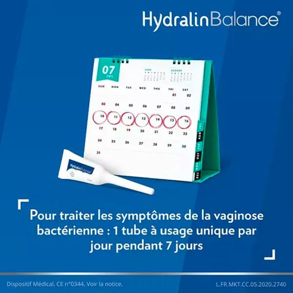 Hydralin Balance - 7 ovules - Traitement des symptômes de la vaginose bactérienne