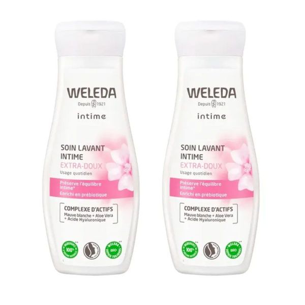 Weleda Soin Lavant Intime Extra-doux Bio - Usage Quotidien - Lot de 2x200ml