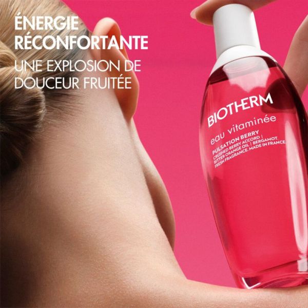 Biotherm Eau Vitaminée Eau de Toilette Pulsation Berry 100 ml – Brume corporelle fraîche et réconfortante