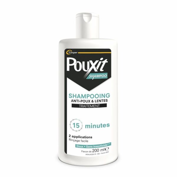 Pouxit Shampoo Shampooing Anti-Poux Et Lentes Flacon - 200ml - Traitement 15 Minutes, doux, sans insecticide