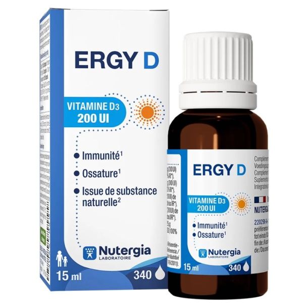Nutergia ERGY D 200 UI Immunité & Maintien de l’Ossature - 15ml
