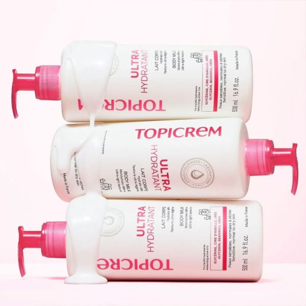 Topicrem Ultra-Hydratant Lait Corps 500ml – Hydratation continue et confort familial