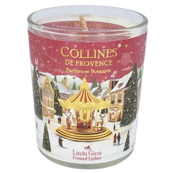 Collines de Provence Bougie Parfumée Litchi Givré 75g – Ambiance lumineuse