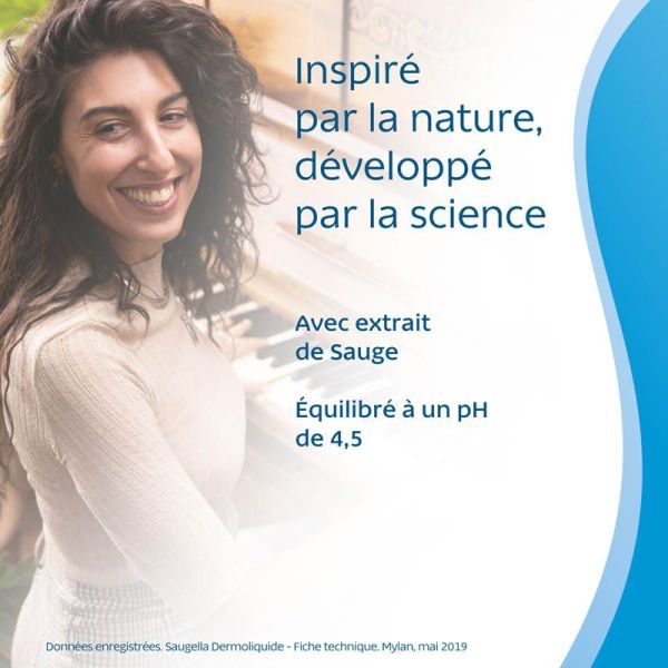 Saugella Dermoliquide Pack de 15 Lingettes Intimes Individuelles