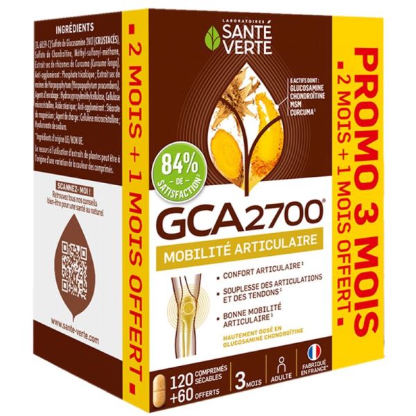 Santé Verte GCA 2700 - Mobilité Articulaire - 180 comprimés