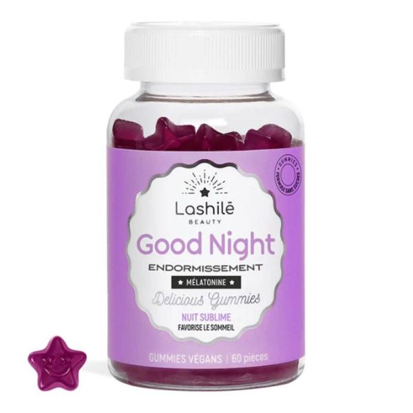 Lashilé Beauty Good Night - Nuit Sublime - Complément à la Mélatonine - 60 Gummies