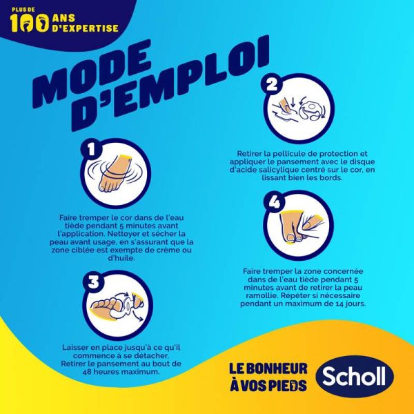 Scholl Traitement Durillons - 8 Pansements - Élimination ciblée des durillons