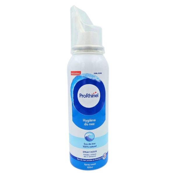 Prorhinel Spray Doux 100% Eau de Mer 100 ml - Lavage nasal quotidien dès 2 semaines
