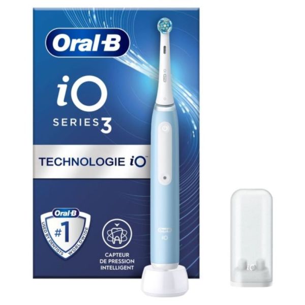Oral-B iO 3 Brosse à Dents Électrique Rechargeable Ice Blue Avec Brossette