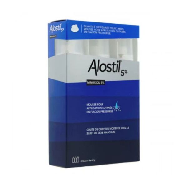 Alostil Minoxidil 5% solution pour application cutanée 3x60ml