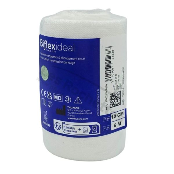 Thuasne Biflexideal Bande de Compression Allongement Court 5m – Maintien et anti-œdème