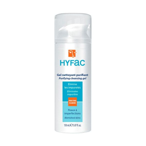HYFAC Gel Nettoyant Purifiant 150ml - Purifie en douceur et réduit les imperfections
