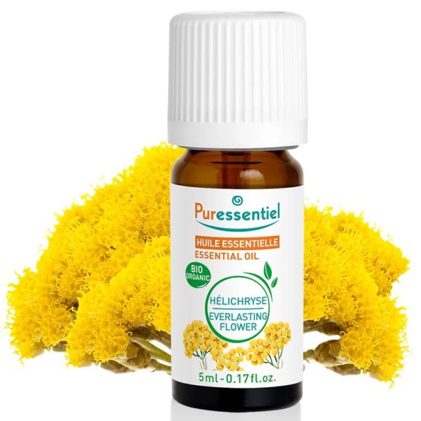 Puressentiel Huile Essentielle Hélichryse Bio 5 ml – Anti-hématome surpuissant, cicatrisant et réparateur cutané