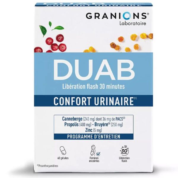 Granions Duab 60 gélules - Confort urinaire, système immunitaire