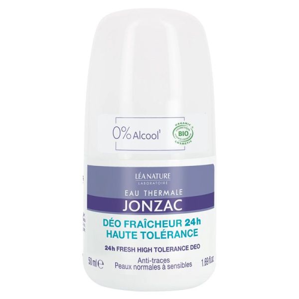 Eau Thermale Jonzac Déo Fraicheur 24H Haute Tolérance Bio - 50 ml - Protège, purifie et rafraîchit