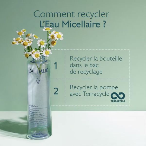 Caudalie Vinoclean Eau Micellaire Démaquillante Organique 400ml – Hydratation et netteté