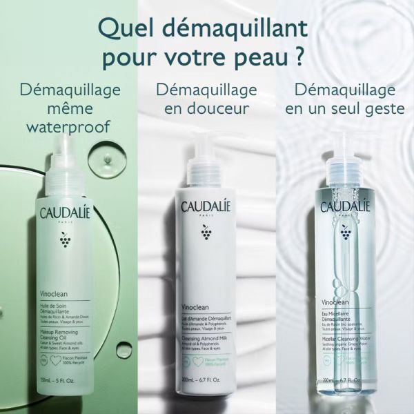 Caudalie Vinoclean Eau Micellaire Démaquillante Organique 400ml – Hydratation et netteté