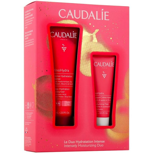 Caudalie Coffret Hydratation Intense VinoHydra - Crème Hydratation Intense 60 ml + Masque-Crème Hydratant 15 ml