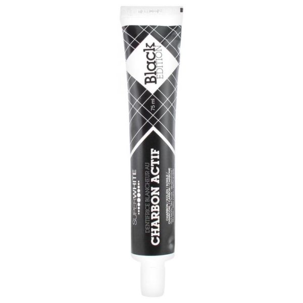 Superwhite Black Edition Dentifrice Blancheur au Charbon Actif - 75 ml - Dents plus blanches