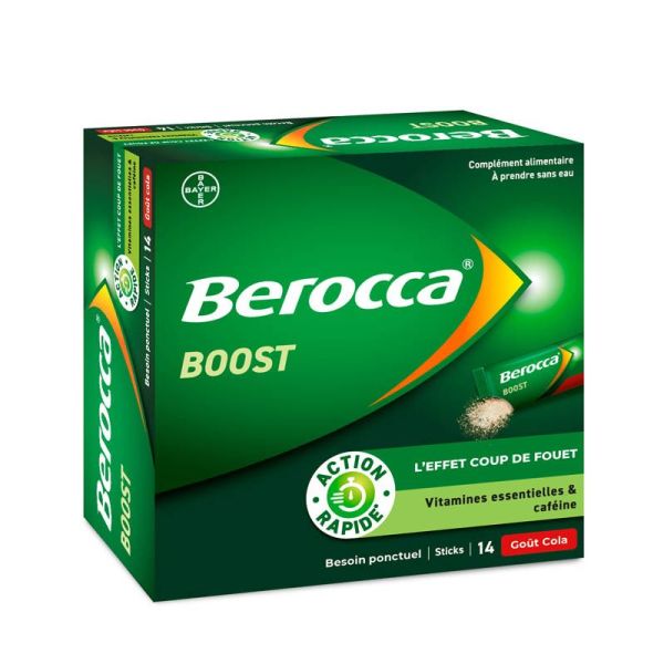 Berocca Boost - 14 Sticks - Énergie Mentale et Physique Sans Eau