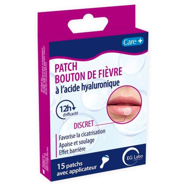 EG Labo - Care+ Patch Bouton De Fievre - Favorise la Cicatrisation et Apaise les Inconforts - 15 patchs