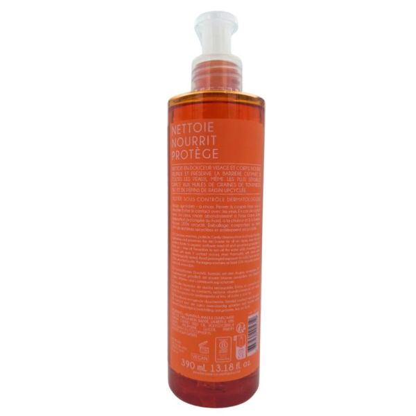 La Rosée Huile de Douche Lavante Rechargeable Nouvelle Formule 390 ml - Nettoie, nourrit et protège