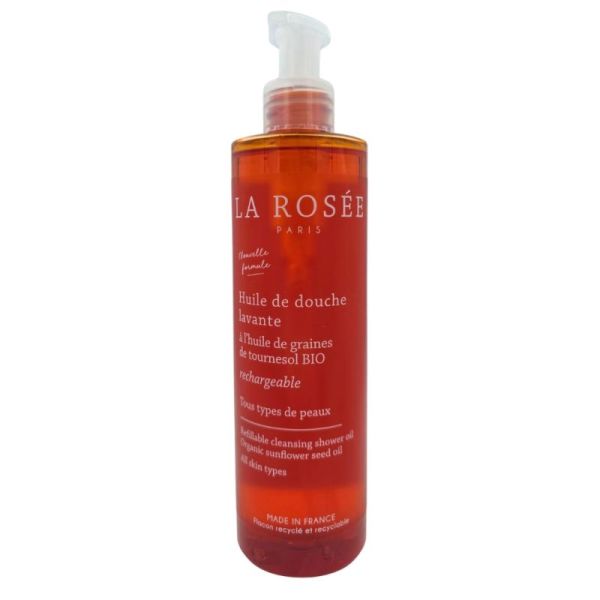 La Rosée Huile de Douche Lavante Rechargeable Nouvelle Formule 390 ml - Nettoie, nourrit et protège