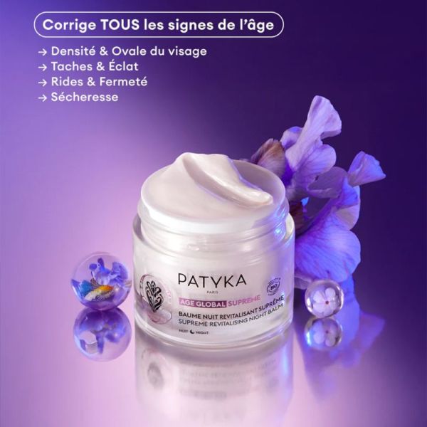 Patyka Age Global Supreme Baume Nuit Revitalisant Bio 50ml – Régénération et éclat