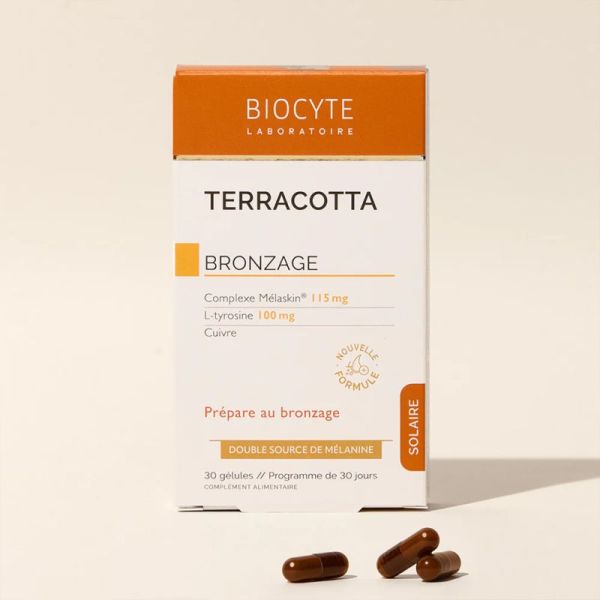 Biocyte Terracotta Bronzage 30 Gélules – Préparateur et activateur solaire