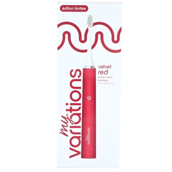 MyVariations Brosse à dents électrique sonique édition limitée Velvet Red - Brossage efficace et soin des gencives
