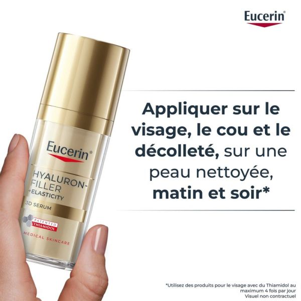 Eucerin Hyaluron-Filler + Elasticity Sérum 3D Anti-Âge 30ml – Sérum anti-âge triple action anti-rides et anti-taches