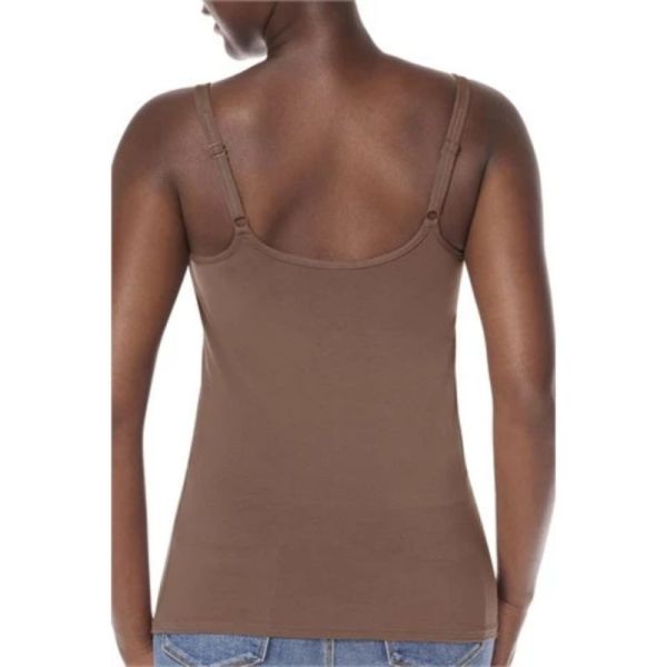 Amoena Valletta Top moka Taille 50 - Débardeur post-opératoire ultra-doux avec brassière intégrée