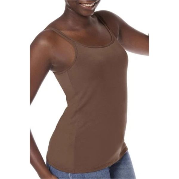 Amoena Valletta Top moka Taille 50 - Débardeur post-opératoire ultra-doux avec brassière intégrée