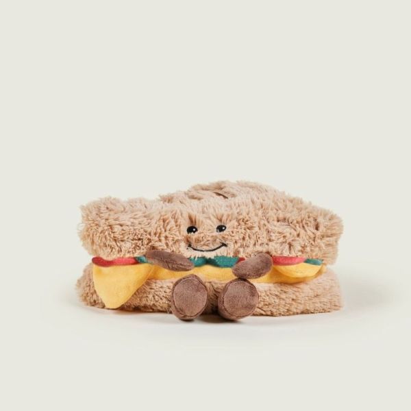 Soframar Warmies Bouillotte peluche Sandwich 25 cm - Chaleur réconfortante