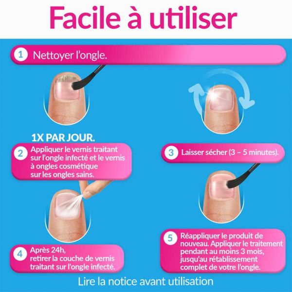 Excilor Forte Color Vernis Traitement - 30ml - Couleur : Nude - Soin traitant & esthétique 2 en 1